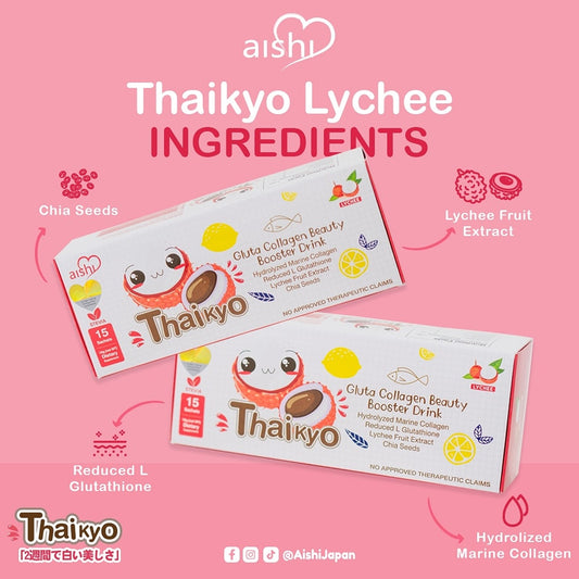 Aishi ThaiKyo Lychee (Gluta Collagen Booster) 15 sachets