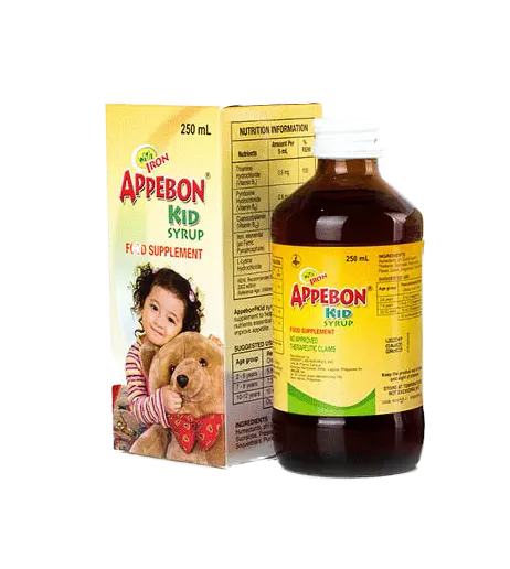Appebon Vitamin B1 Vitamin B6 Vitamin B12 Iron Lysine Kids Syrup 250mL