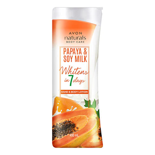 Avon Naturals Papaya and Soy Milk Hand and Body Lotion 400mL