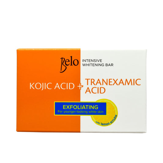 BELO Essentials Intensive Brightening Bar (Kojic Acid + Tranexamic Acid, Exfoliating w/ Lemon Scrubs) 65g