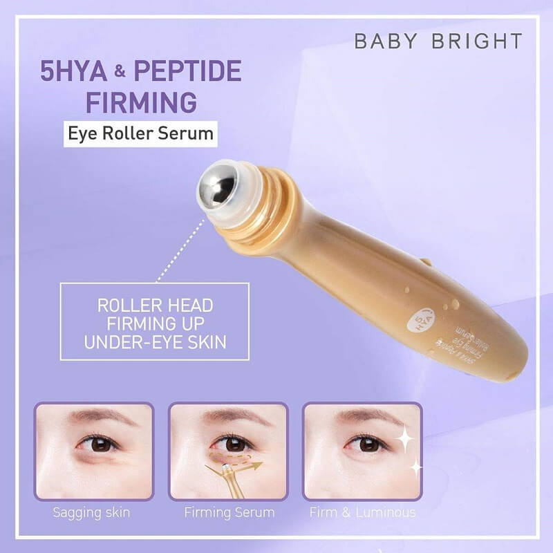 Baby Bright 5HYA & Peptide Firming Eye Roller Serum 15mL