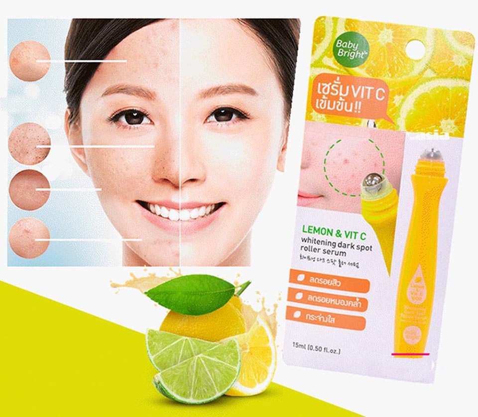 Baby Bright Lemon and Vitamin C Whitening Dark Spot Roller Serum 15mL