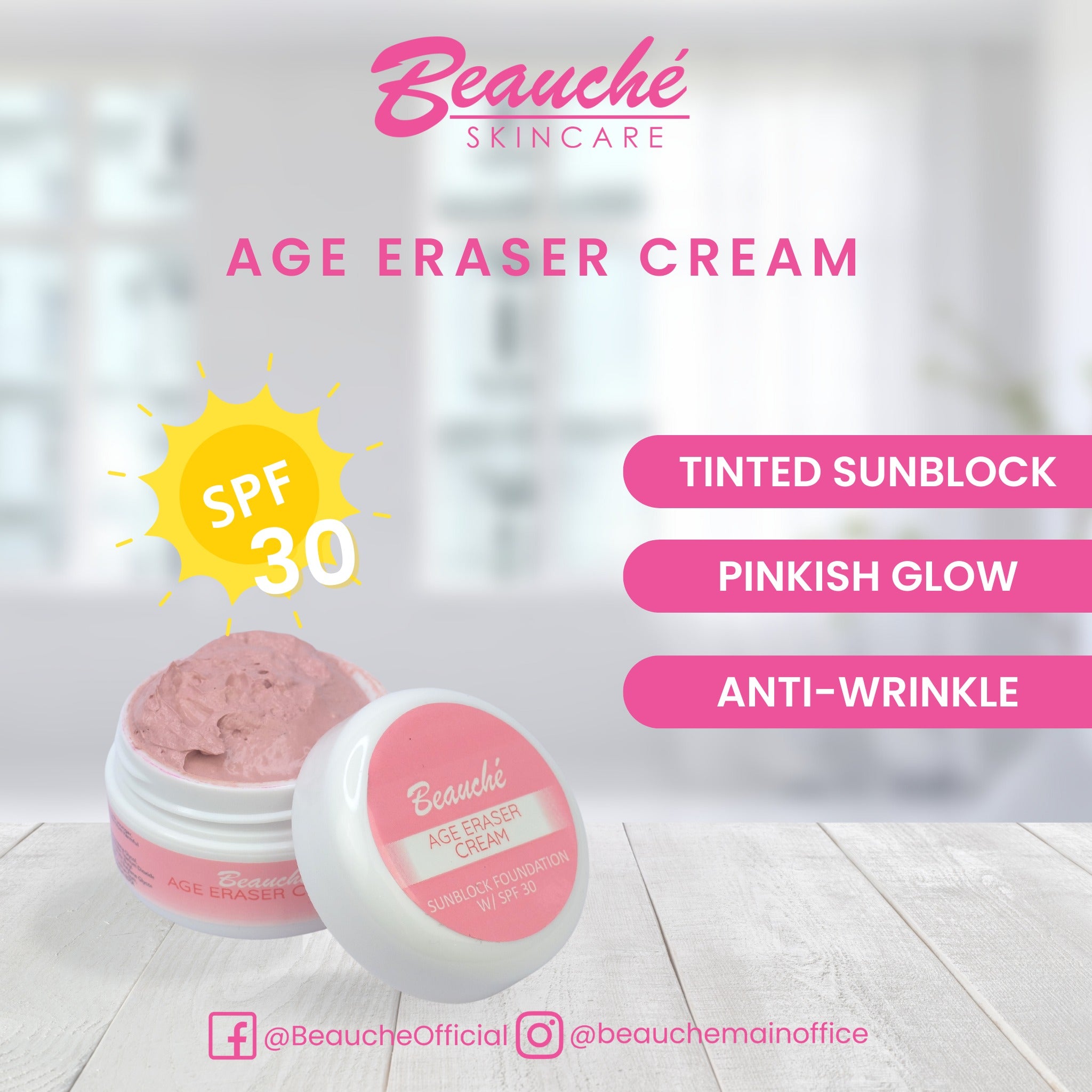 Beauche Age Eraser Cream Sunblock Foundation SPF30 10g | Love Rys ...