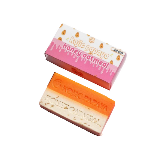 G21 Kojic Papaya + Honey Oatmeal Duo Soap