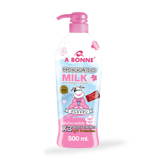 A Bonne Hokkaido Milk 3x Whitening Lotion Nanowhite Gluta 500mL