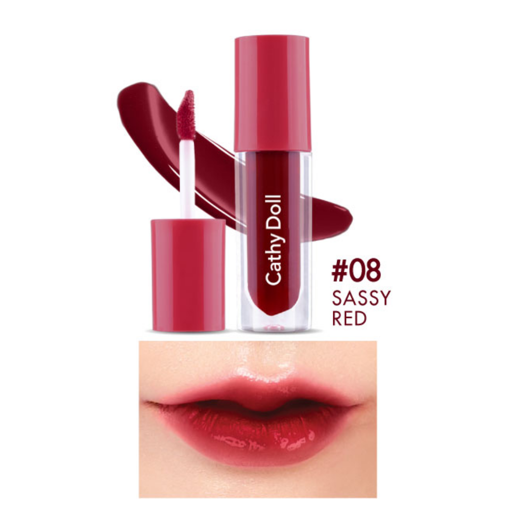 Cathy Doll Glow Gel Tint 08 sassy red