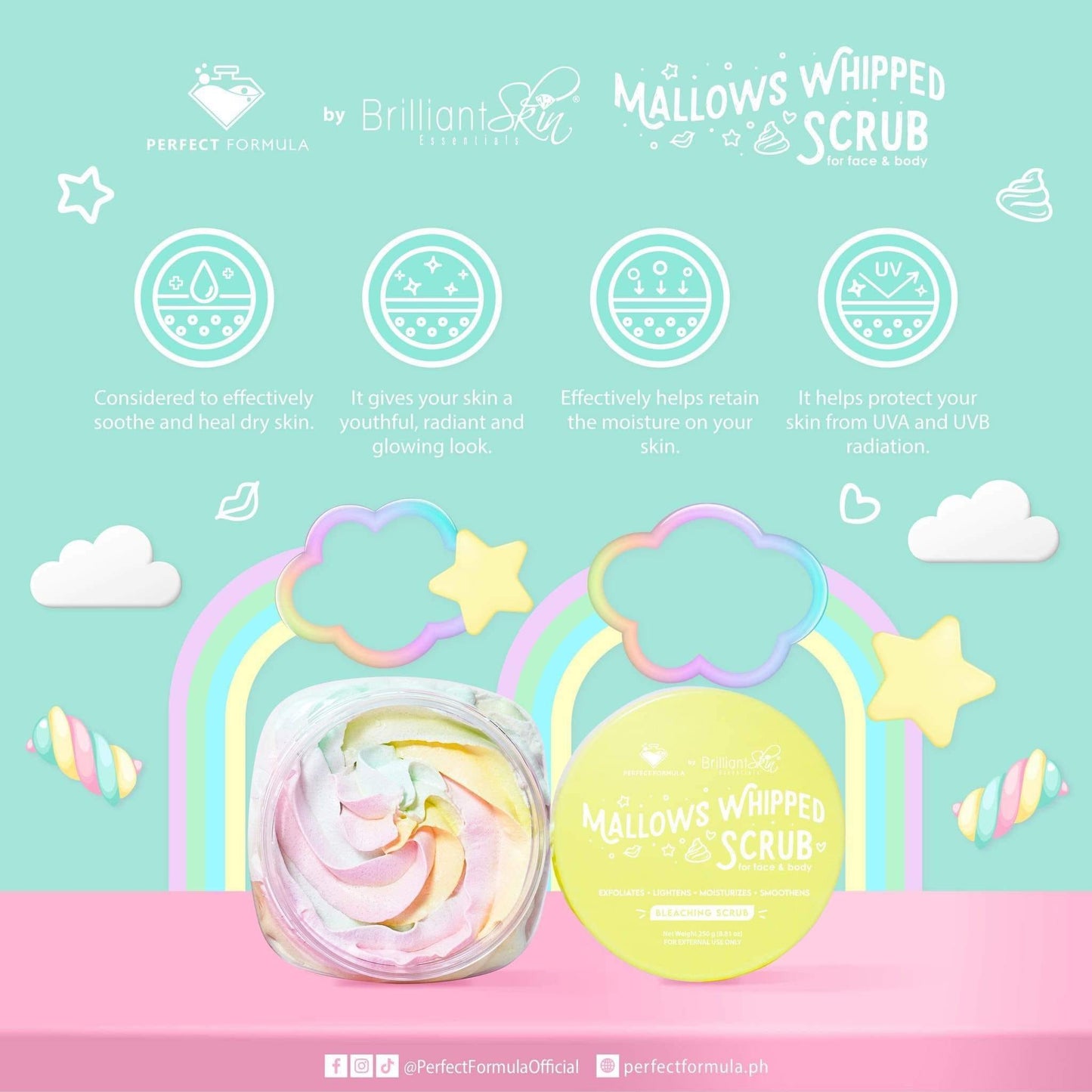 Brilliant Skin Mallows Whitening Whipped Scrub 250g