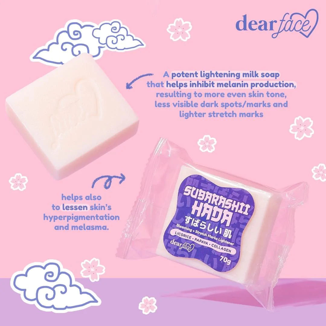 Dear Face Subarashii Hada Bleaching Soap 70g Love Rys Australia