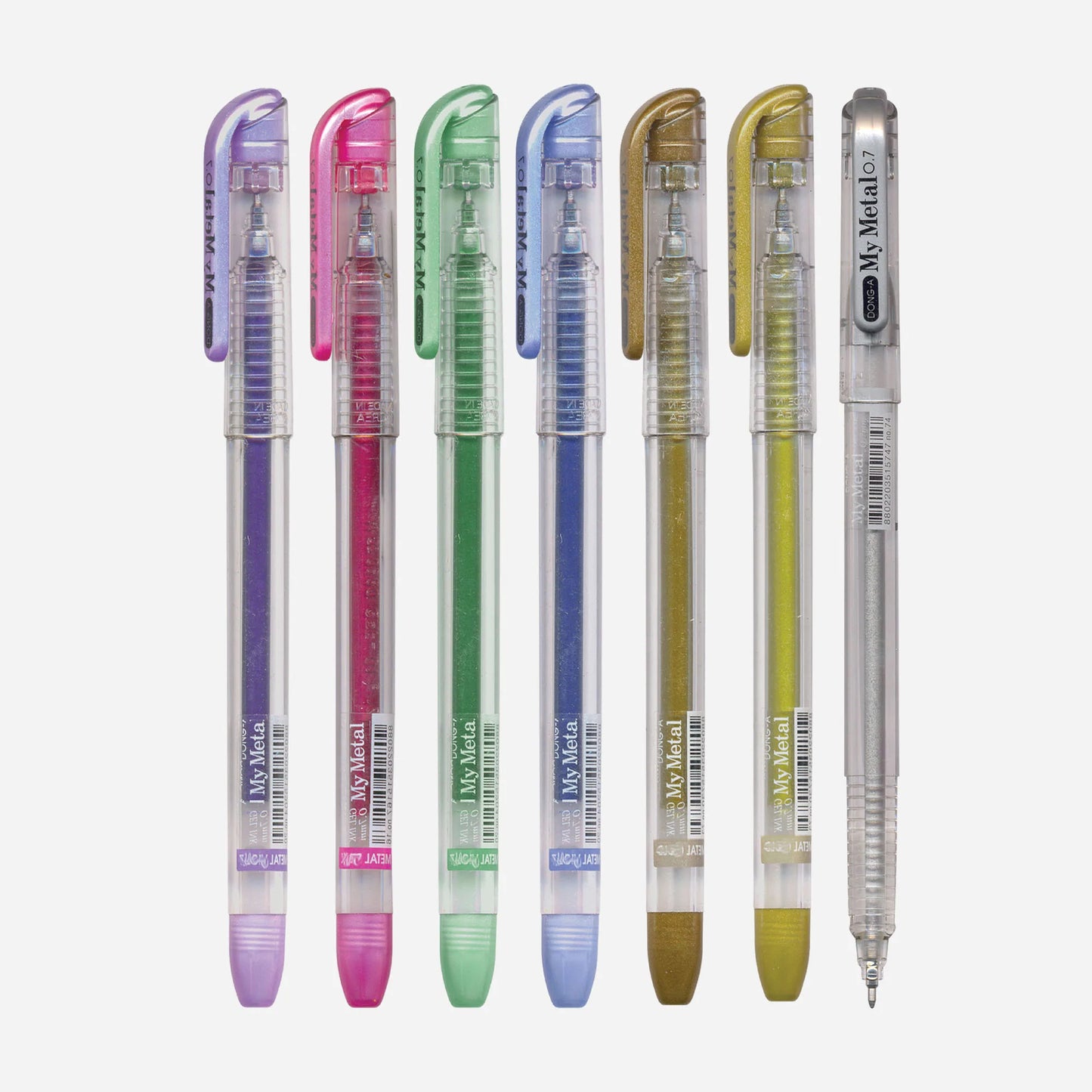 Dong-A My Metal Metallic Gel Pen 7 Colour Sets