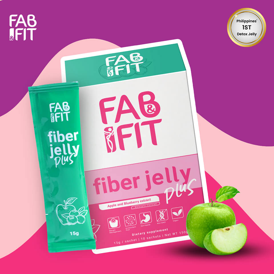 Fab & Fit Fiber Jelly Plus Apple and Blueberry Extract 10 Sachet - DUBAI  COSMETICS
