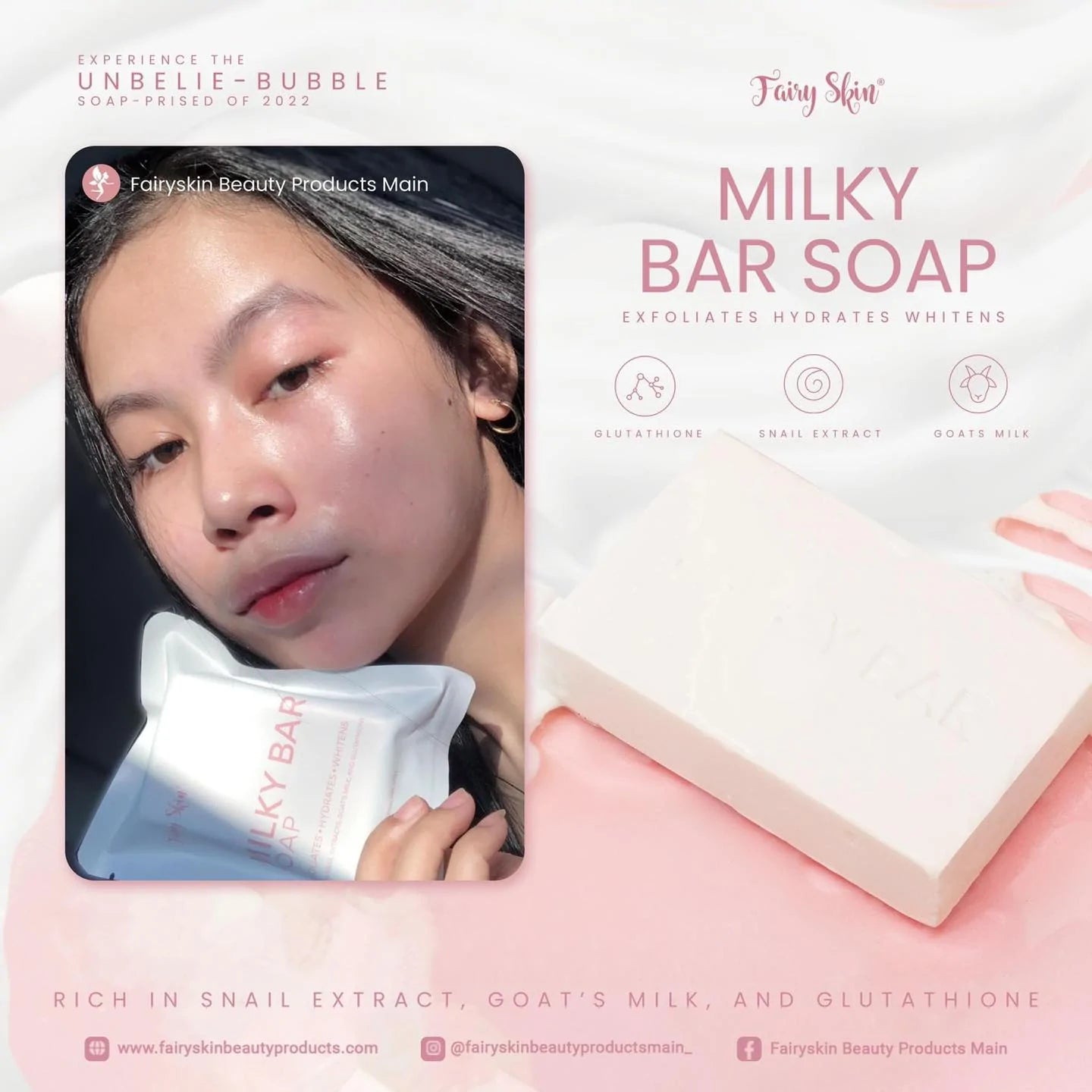 Fairy Skin Milky Whitening Bar Soap 100g