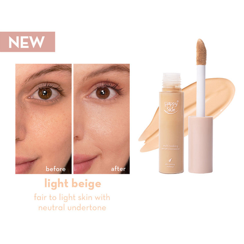 Happy Skin Second Skin Multi-Tasking Serum Concealer in Light Beige