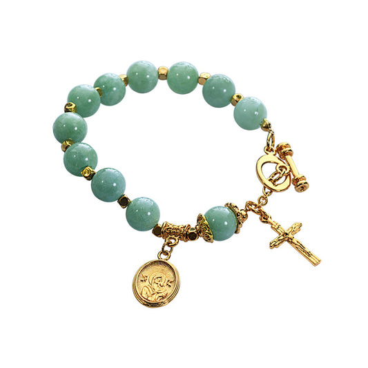 Hear My Prayer Rosary Bracelet (18K Gold Plated)
