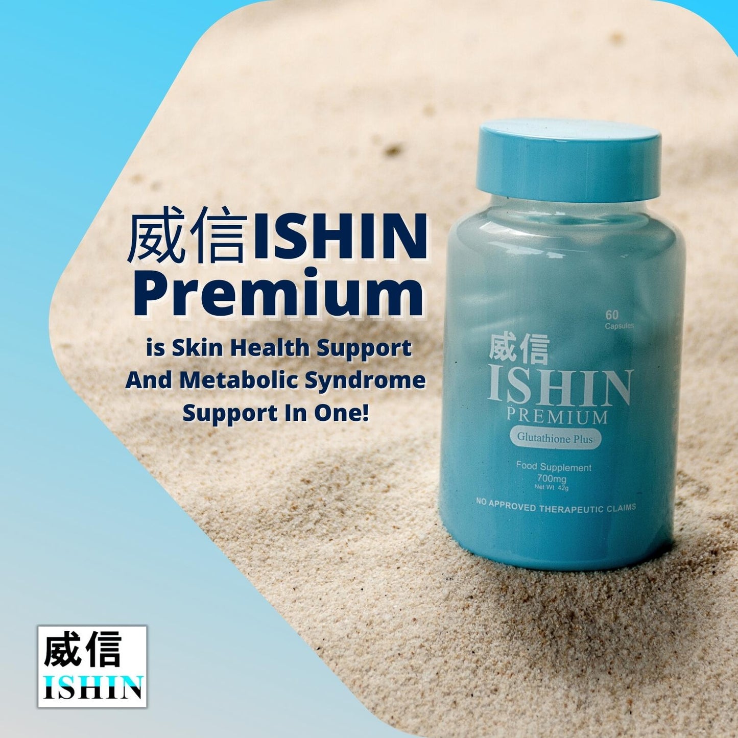 Ishin Premium Glutathione Plus 700mg Japan Formula