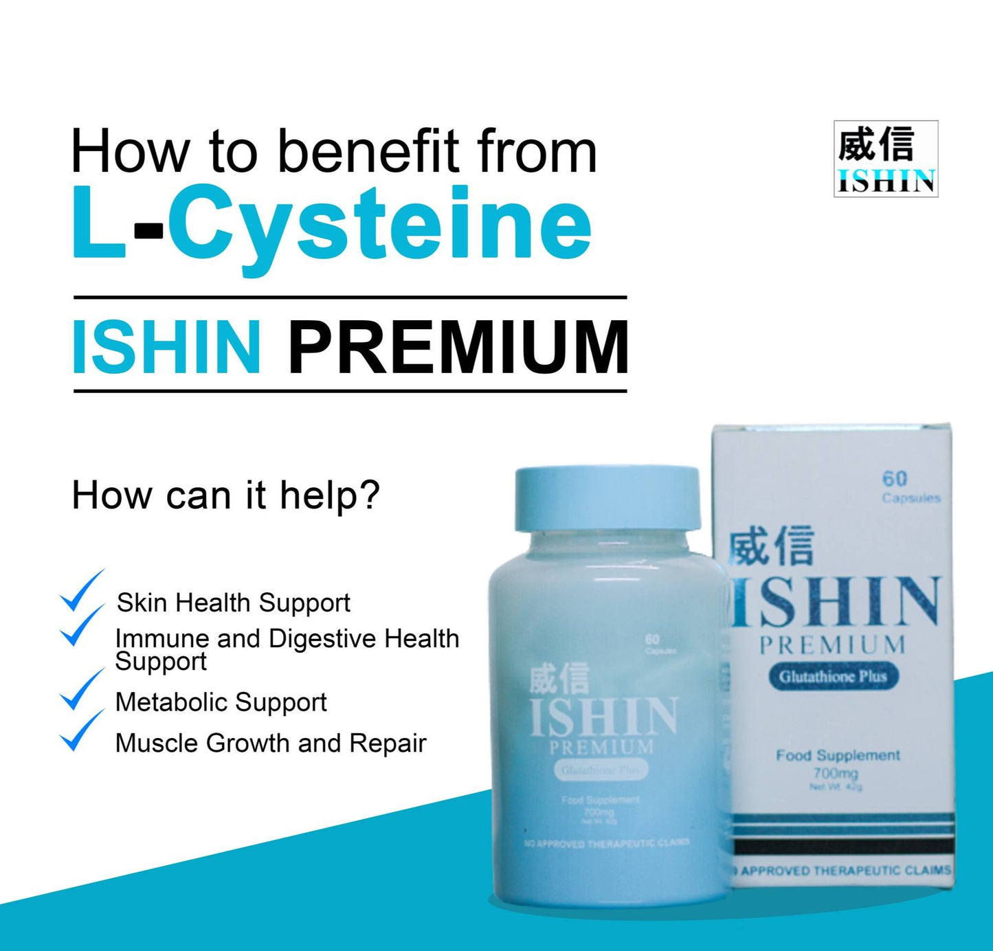 Ishin Premium Glutathione Plus 700mg Japan Formula