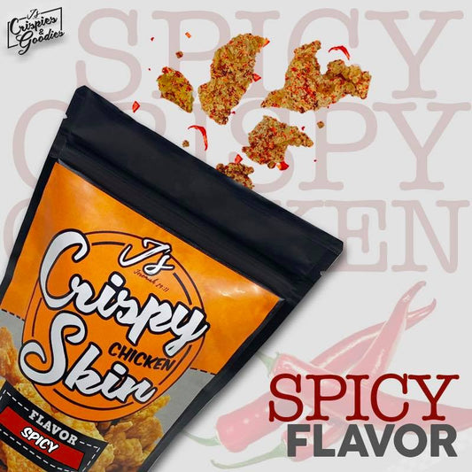 J's Crispy Chicken Skin Spicy 100g