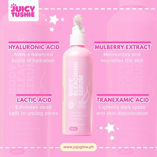 Juicy Tushie Body Bleaching Serum Lotion SPF50+++ 250mL