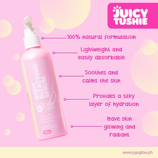 Juicy Tushie Body Bleaching Serum Lotion SPF50+++ 250mL