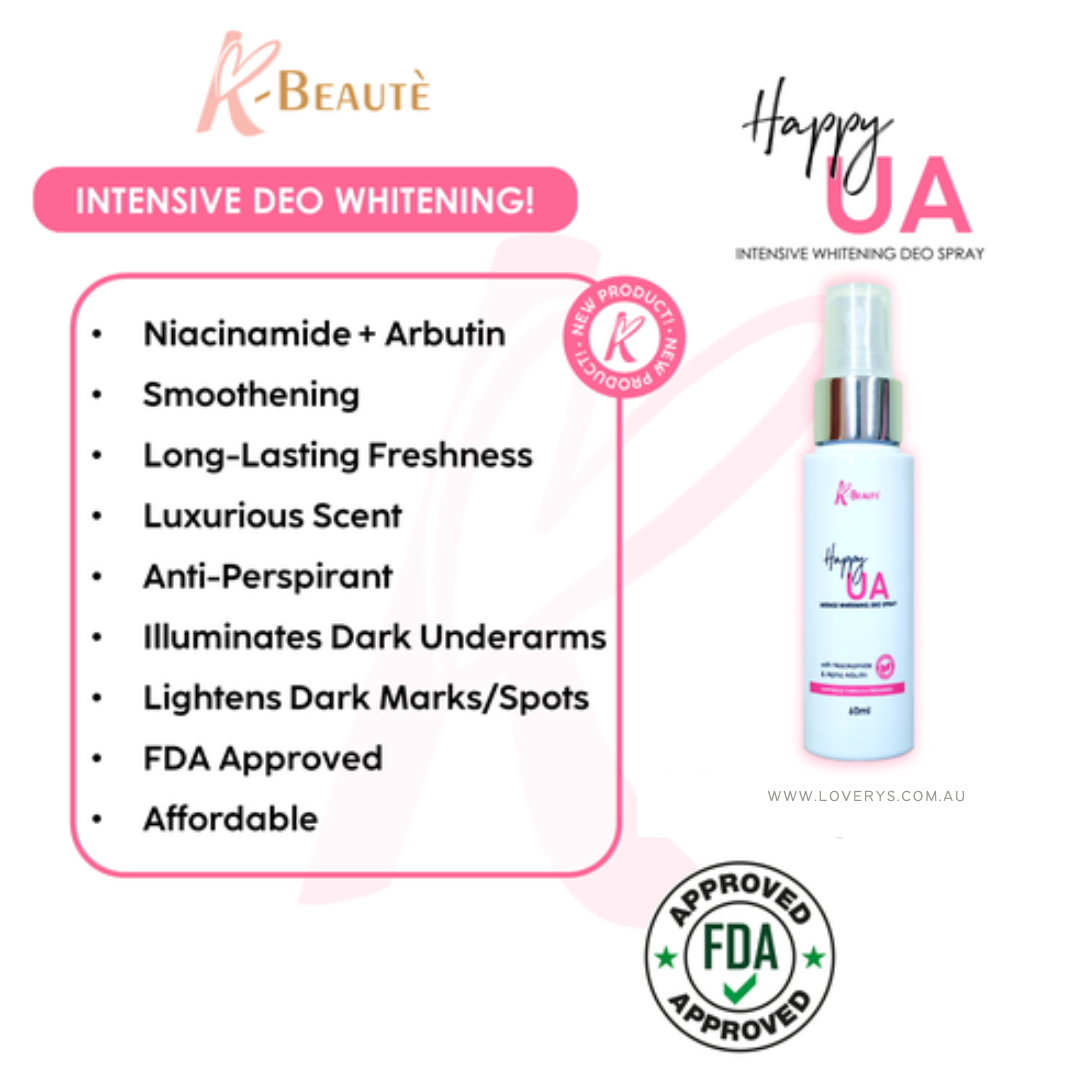 K-Beaute Happy UA Underarm Intense Whitening Deodorant Spray 60mL