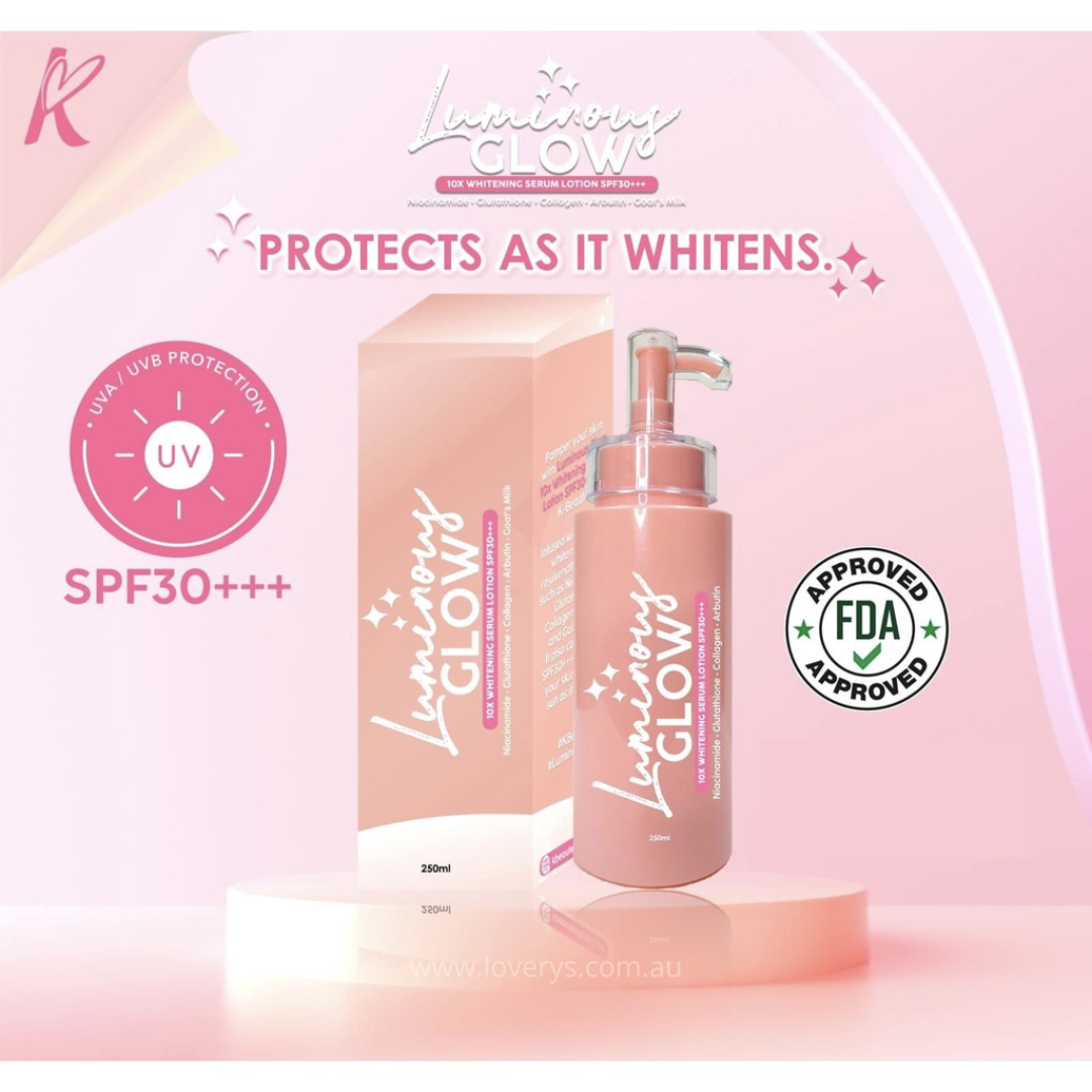 K-Beaute Luminous Glow 10x Whitening Serum Lotion SPF30+++ 250mL