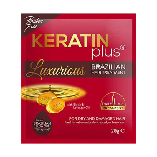 Keratin Plus Luxurious Brazilian Hair Treatment with Biotin & Lavender Oil