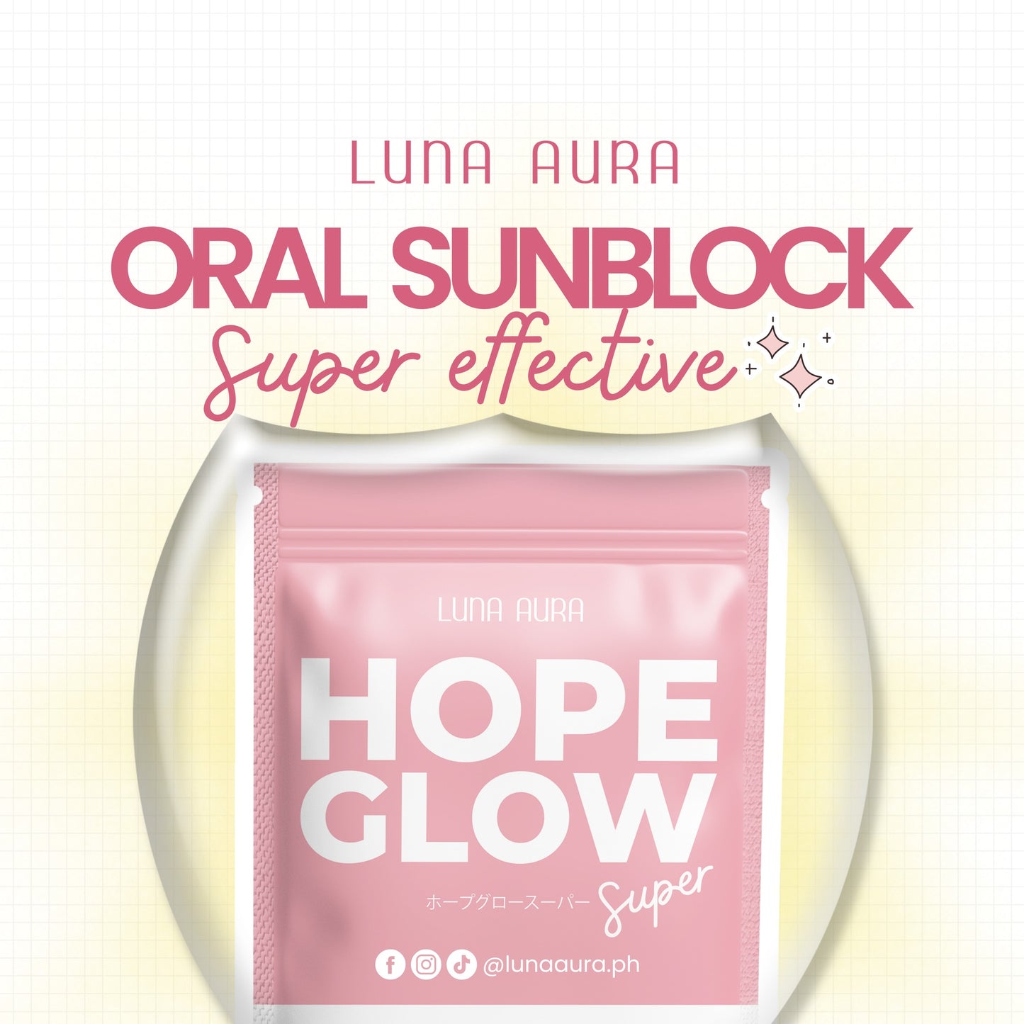 Luna Aura Hope Glow Super Japan S-Acetyl Glutathione + Oral Sunblock 700mg | 60 Capsules
