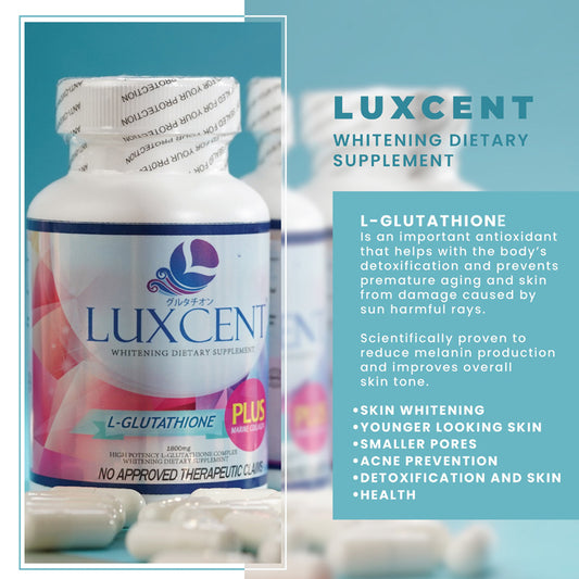 Luxcent High Potency L Glutathione Complex Plus Marine Collagen - 60 capsules