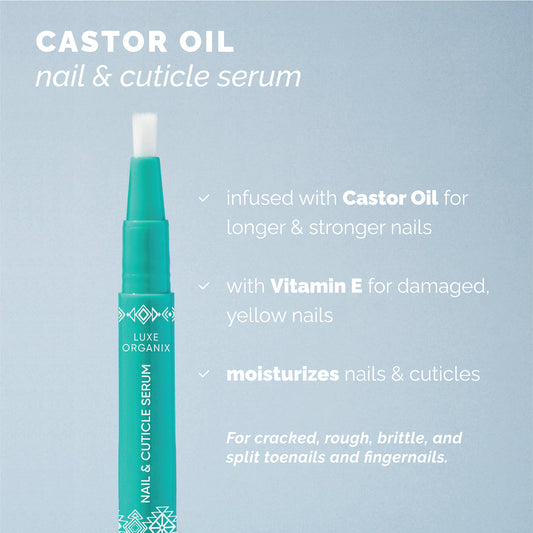 Luxe Organix Nail and Cuticle Castor Serum 3mL