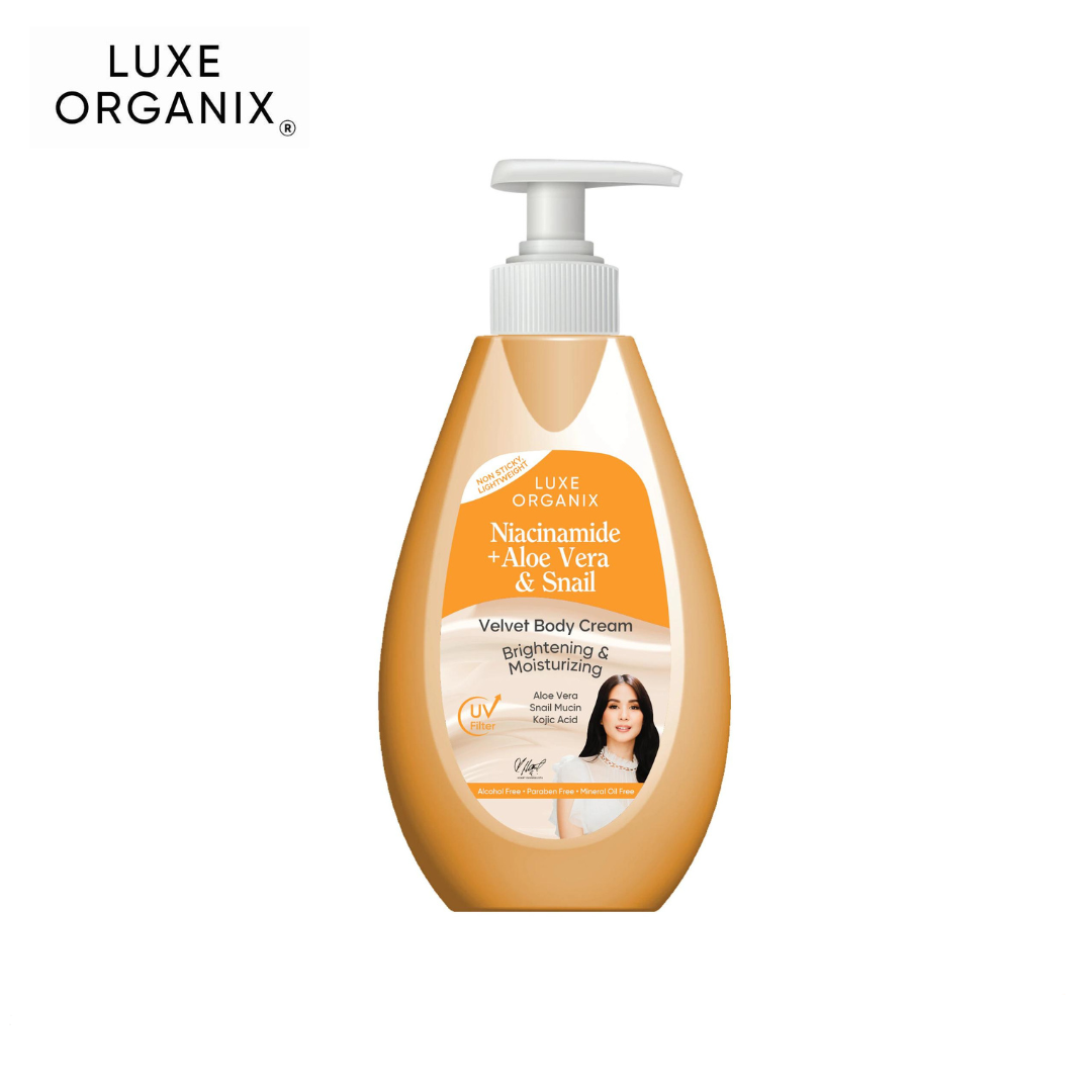 Luxe Organix Niacinamide + Aloe Vera & Snail Velvet Body Cream 400mL