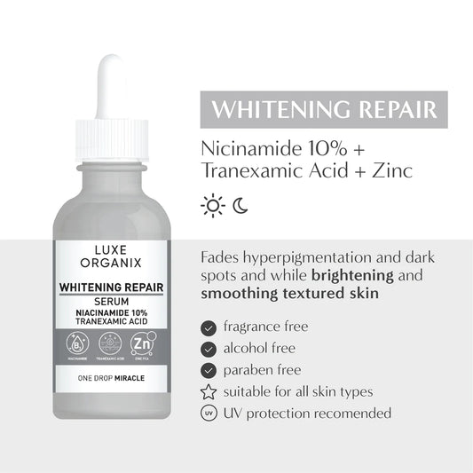 Luxe Organix Whitening Repair Serum Niacinamide 10% 30mL