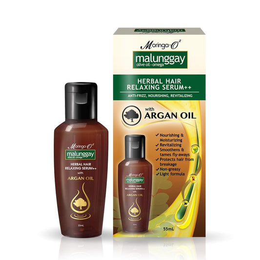 Moringa-O2 Herbal Hair Relaxing Serum with Argan Oil Leave-on Conditioner