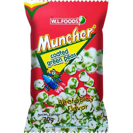 Muncher Coated Green Peas Beef Spicy Flavor 70g