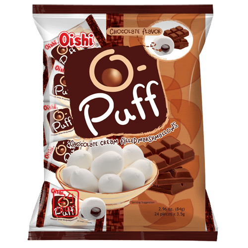 O-Puff Chocolate Cream Filled Marshmallows