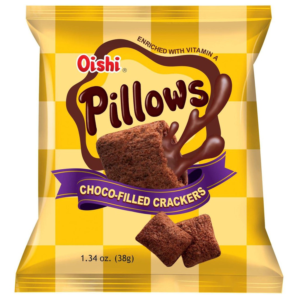 Oishi Pillows Choco-Filled Crackers