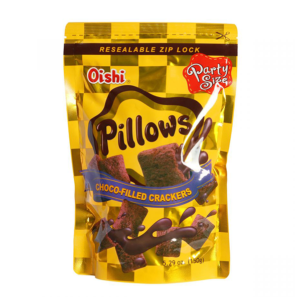 Oishi Pillows Choco-Filled Crackers (Party Size) 150g