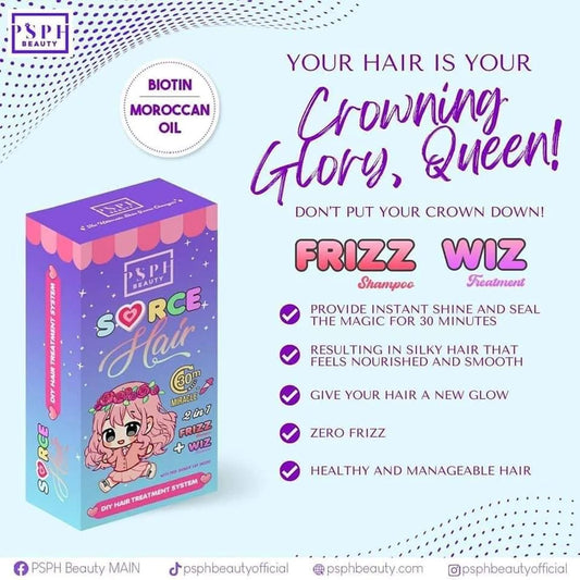 PSPH Sorce Hair 2-in-1 Frizz Shampoo + Wiz Treatment (DIY Hair Treatment)