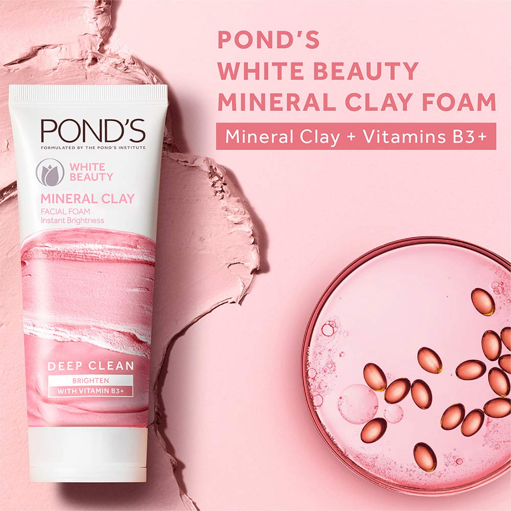 Pond's White Beauty Mineral Clay Face Cleanser 