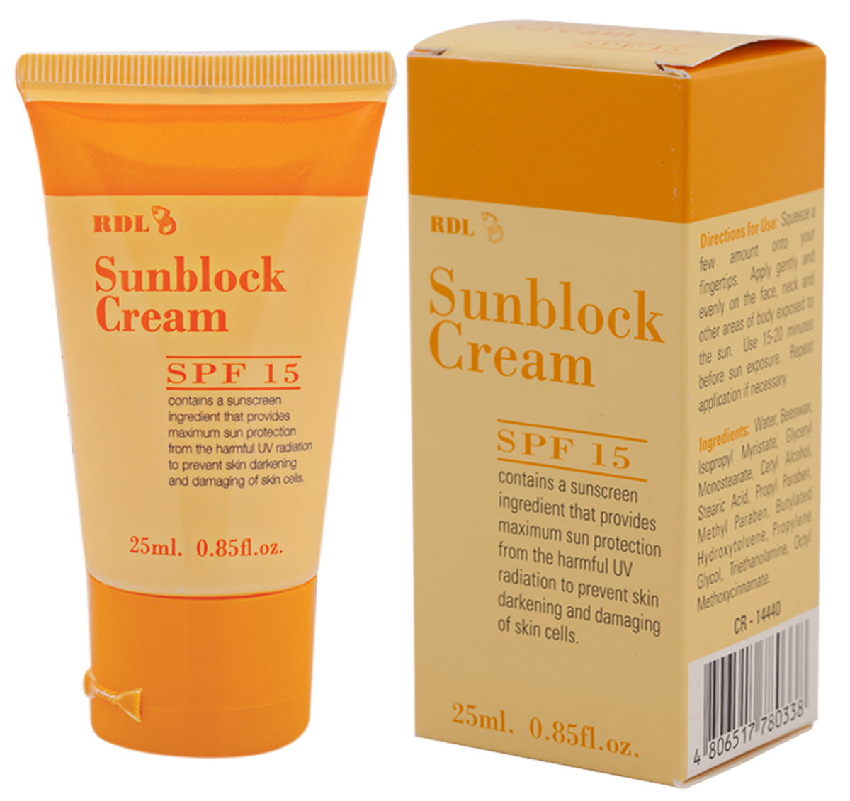 RDL Sunblock Cream SPF15 25ml