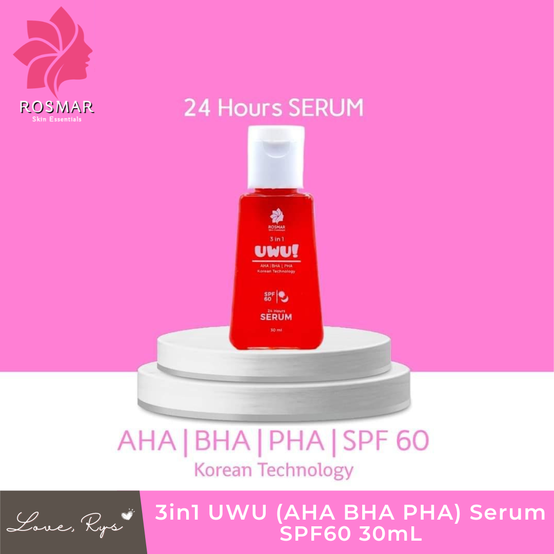 Rosmar 3in1 (AHA, BHA, PHA) UWU Serum SPF60 30mL | Love Rys Australia ...