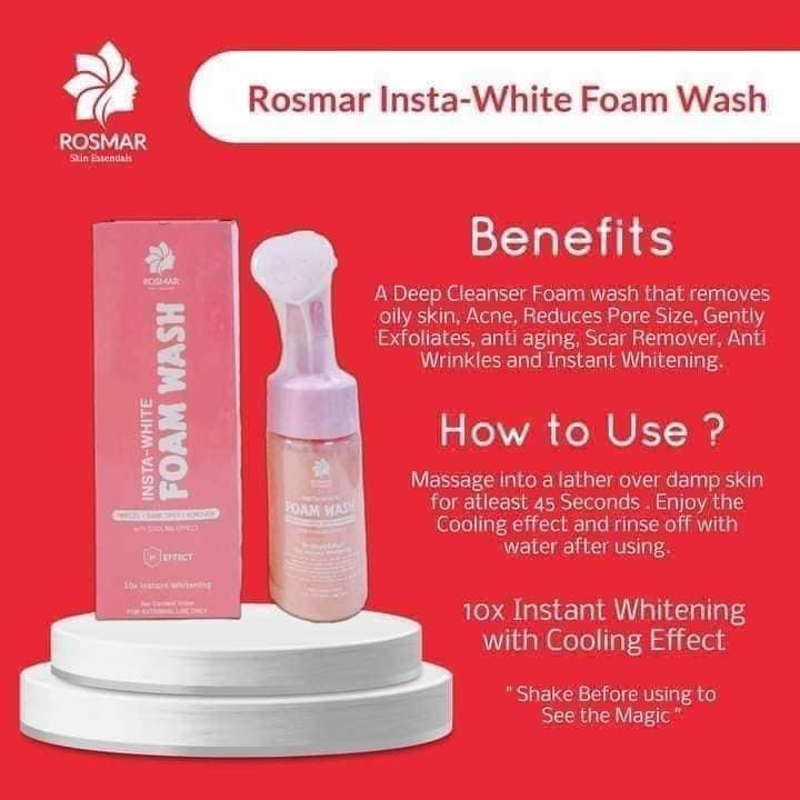 Rosmar Insta-White Foam Wash 100mL