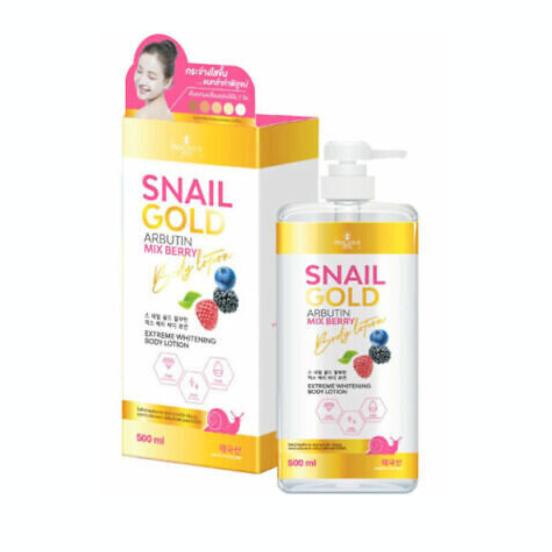 SNAIL GOLD Extreme Whitening Body Lotion (Arbutin Mix Berry) by PRECIOUS SKIN THAILAND 500ml