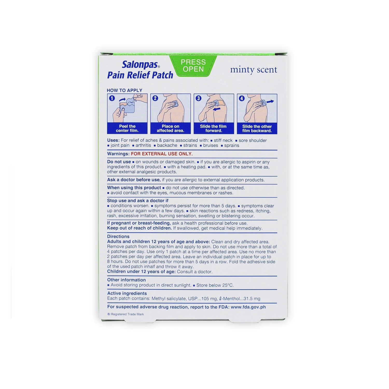 Salonpas Pain Relief Patch 5s (7cmx10cm)