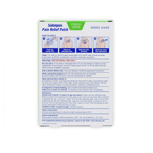 Salonpas Pain Relief Patch 5s (7cmx10cm)