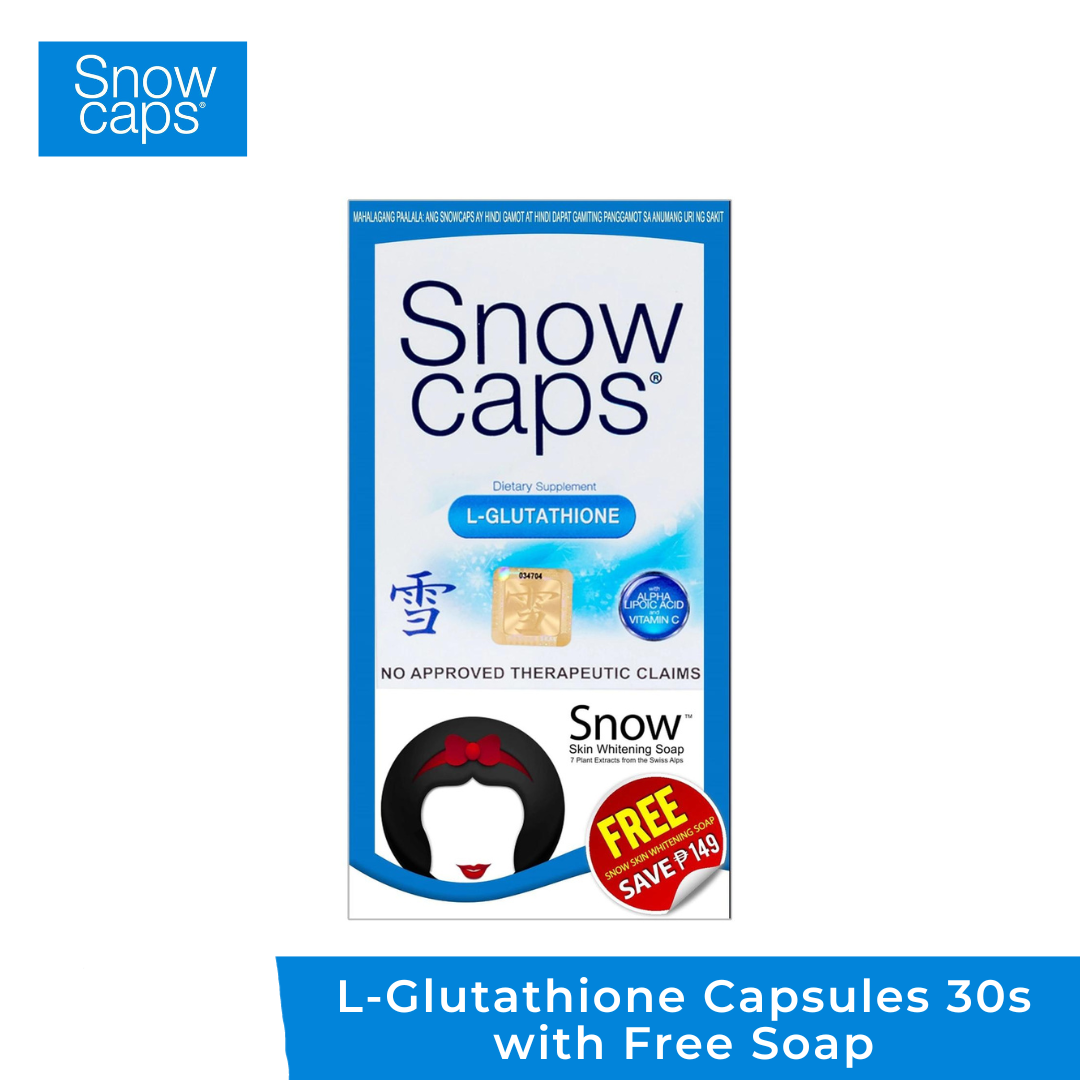 Snow Caps L- Glutathione Capsules with Free Soap (30s)