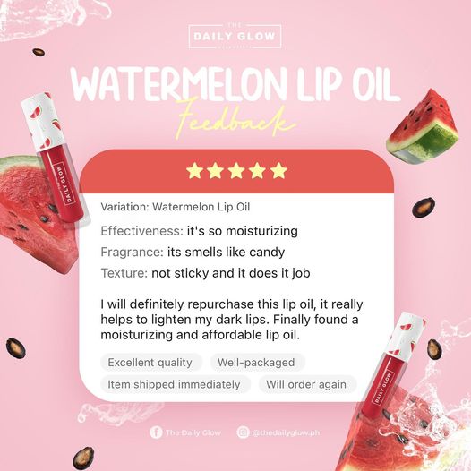 The Daily Glow Watermelon Lip Oil