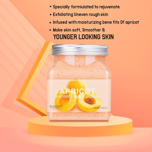 Scentio Apricot Sherbet Body Scrub (Anti-Aging) 350mL