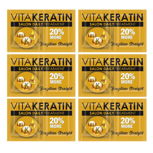 Vitakeratin Salon Daily Treatment Brazilian Straight (GOLD) 24mL Set of 6