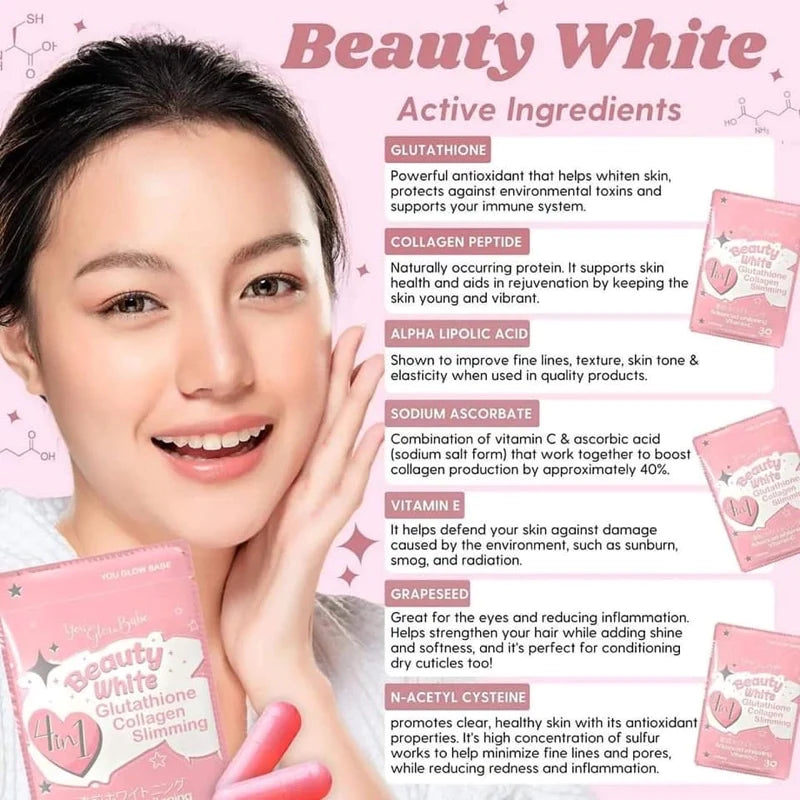 You Glow Babe Beauty White 4in1 Advance Whitening Capsules 30s
