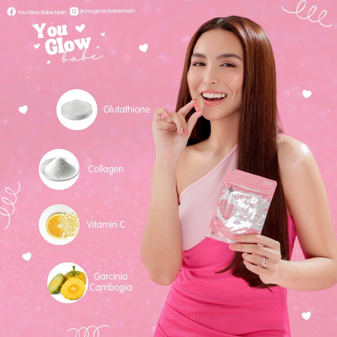 You Glow Babe Beauty White 4in1 (Glutathione, Collagen, Vitamin C) - 30 Capsules