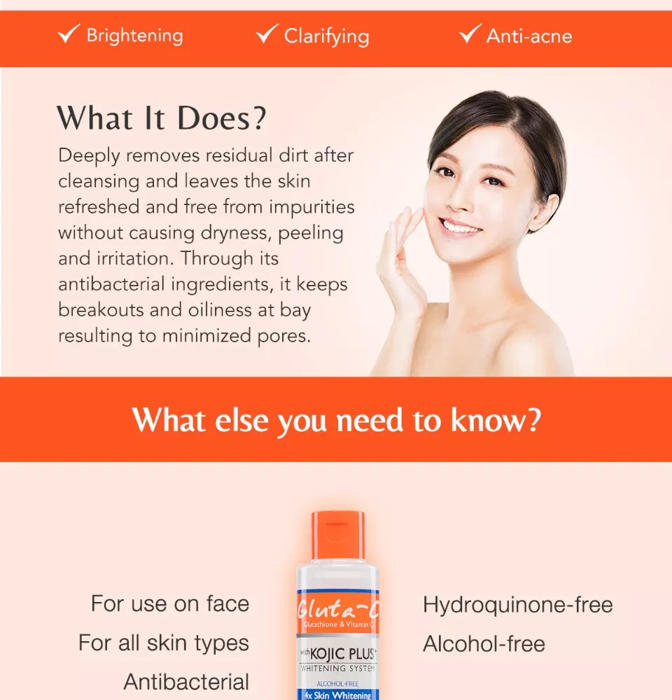 Gluta-C Kojic Plus+ Acne Control Toner 100mL